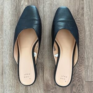 A New Day Textured Black Mules